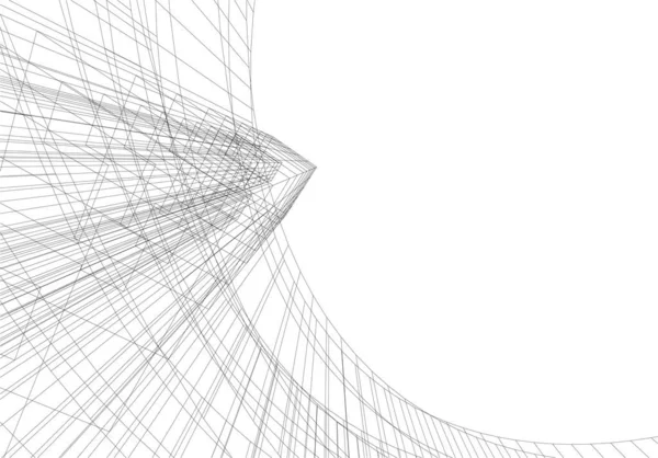 建筑墙纸设计 数字概念背景 — 图库矢量图片