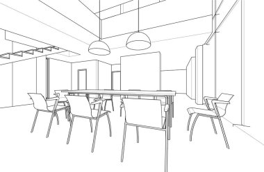 Beyaz arkaplan üzerindeki mimari bina 3d görüntüleme