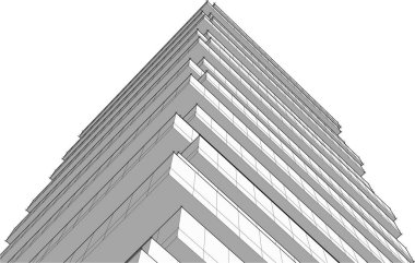 soyut mimari duvar kağıdı tasarımı, dijital konsept arkaplan