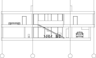 Beyaz arkaplan üzerindeki mimari bina 3d görüntüleme