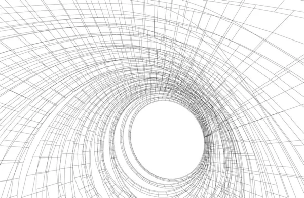 Abstrakte Architektonische Tapete Design Digitales Konzept Hintergrund — Stockvektor