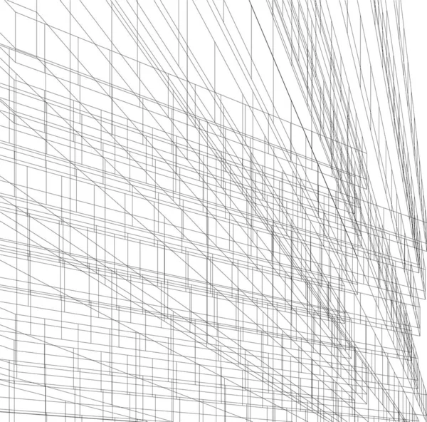 Abstrakt Arkitektonisk Tapetdesign Digital Konseptbakgrunn – stockvektor