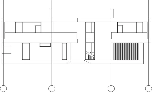 Arquitetura Edifício Renderização Ilustração Fundo Branco — Vetor de Stock