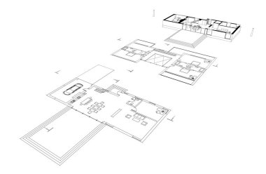 soyut mimari duvar kağıdı tasarımı, dijital konsept arkaplan
