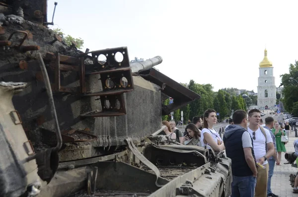 Guerra Ucrânia Destruiu Edifícios Região Kiev Após Ataque Exército Russo — Fotografia de Stock