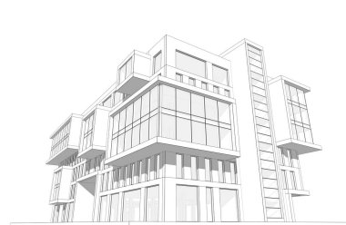 soyut mimari duvar kağıdı tasarımı, dijital konsept arkaplan