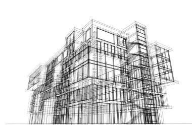 soyut mimari duvar kağıdı tasarımı, dijital konsept arkaplan