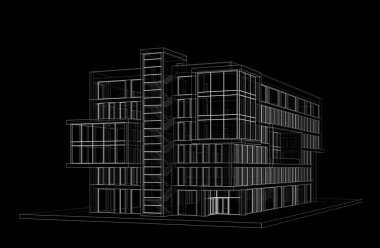 soyut mimari duvar kağıdı tasarımı, dijital konsept arkaplan
