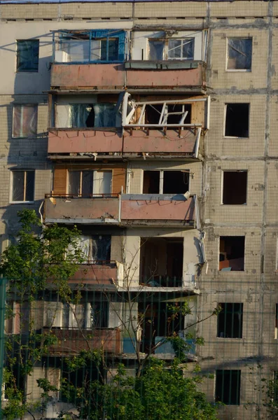 Guerra Ucraina Distruzione Nella Regione Kiev Dopo Attacco Dell Esercito — Foto Stock