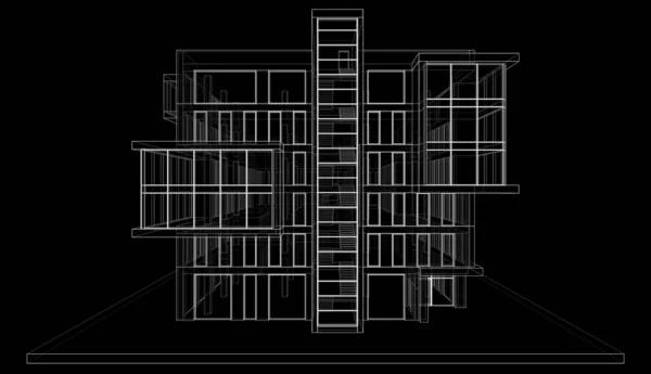 Abstrakcyjny Projekt Tapety Architektonicznej Cyfrowe Tło Koncepcyjne — Zdjęcie stockowe