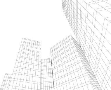 soyut mimari duvar kağıdı tasarımı, dijital konsept arkaplan