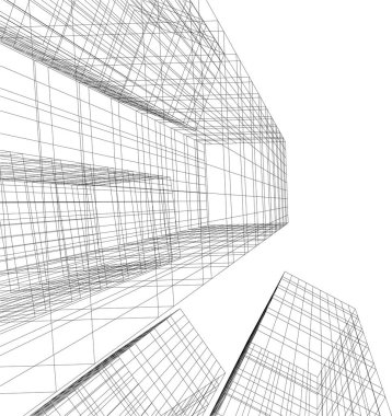 soyut mimari duvar kağıdı tasarımı, dijital konsept arkaplan