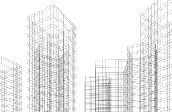 Abstraktní Architektonický Design Tapet Digitální Koncept Pozadí — Stockový vektor