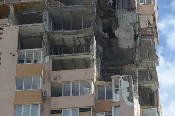 Guerra Ucraina Distruzione Nella Regione Kiev Dopo Attacco Dell Esercito — Foto Stock