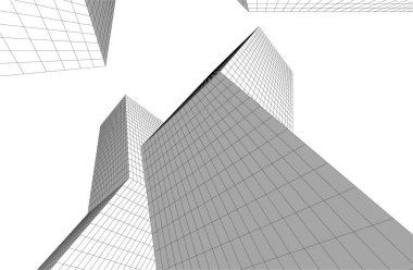 soyut mimari duvar kağıdı tasarımı, dijital konsept arkaplan