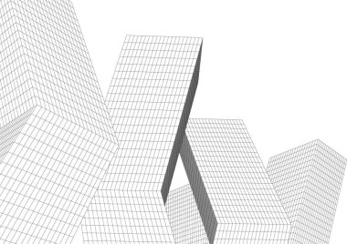 soyut mimari duvar kağıdı tasarımı, dijital konsept arkaplan