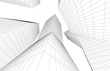 soyut mimari duvar kağıdı tasarımı, dijital konsept arkaplan