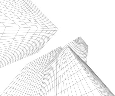 soyut mimari duvar kağıdı tasarımı, dijital konsept arkaplan