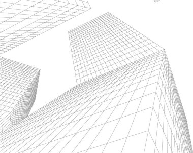 soyut mimari duvar kağıdı tasarımı, dijital konsept arkaplan