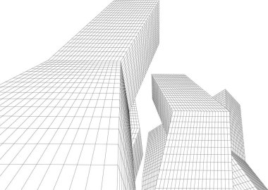 soyut mimari duvar kağıdı tasarımı, dijital konsept arkaplan