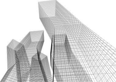 soyut mimari duvar kağıdı tasarımı, dijital konsept arkaplan