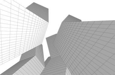 soyut mimari duvar kağıdı tasarımı, dijital konsept arkaplan