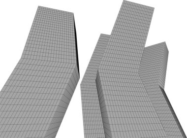 soyut mimari duvar kağıdı tasarımı, dijital konsept arkaplan