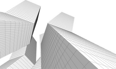 soyut mimari duvar kağıdı tasarımı, dijital konsept arkaplan