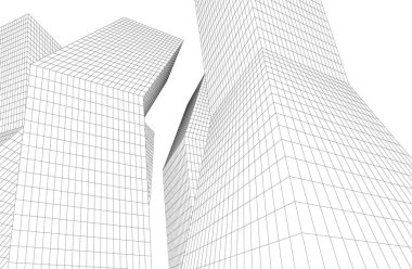 soyut mimari duvar kağıdı tasarımı, dijital konsept arkaplan