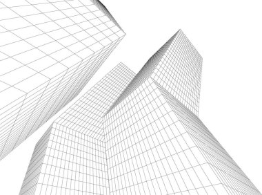 soyut mimari duvar kağıdı tasarımı, dijital konsept arkaplan