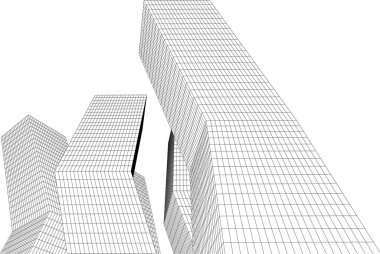 soyut mimari duvar kağıdı tasarımı, dijital konsept arkaplan