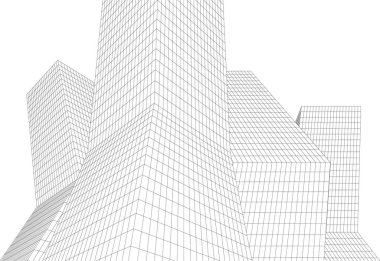 soyut mimari duvar kağıdı tasarımı, dijital konsept arkaplan