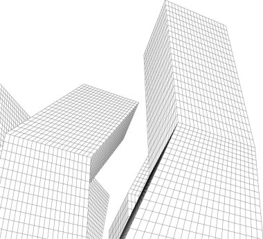 soyut mimari duvar kağıdı tasarımı, dijital konsept arkaplan