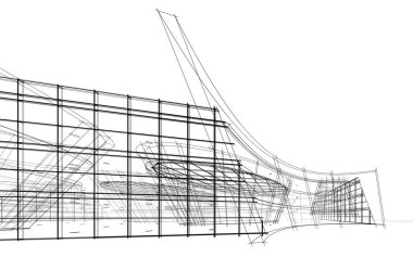 soyut mimari duvar kağıdı tasarımı, dijital konsept arkaplan