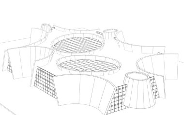 soyut mimari duvar kağıdı tasarımı, dijital konsept arkaplan
