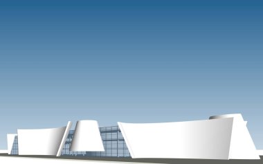 Modern bir evin 3D canlandırması