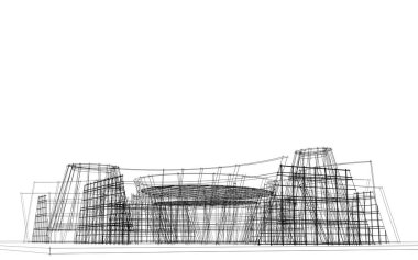 soyut mimari duvar kağıdı tasarımı, dijital konsept arkaplan
