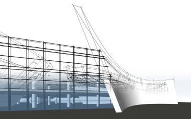 soyut mimari duvar kağıdı tasarımı, dijital konsept arkaplan