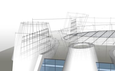 soyut mimari duvar kağıdı tasarımı, dijital konsept arkaplan