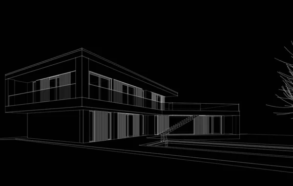 Abstraktní Architektonický Design Tapet Digitální Koncept Pozadí — Stock fotografie