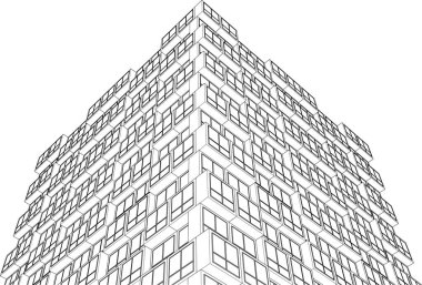 soyut mimari duvar kağıdı tasarımı, dijital konsept arkaplan 