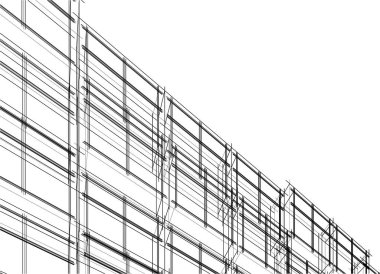 soyut mimari duvar kağıdı tasarımı, dijital konsept arkaplan 