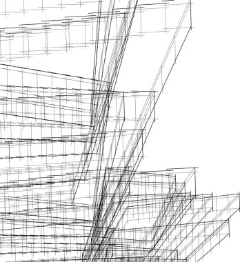 soyut mimari duvar kağıdı tasarımı, dijital konsept arkaplan 