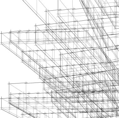 soyut mimari duvar kağıdı tasarımı, dijital konsept arkaplan 