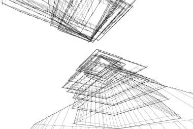 soyut mimari duvar kağıdı tasarımı, dijital konsept arkaplan 