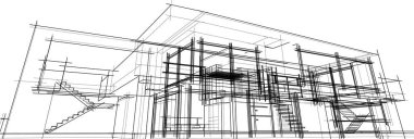 soyut mimari duvar kağıdı tasarımı, dijital konsept arkaplan 