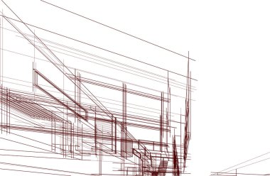 soyut mimari duvar kağıdı tasarımı, dijital konsept arkaplan 