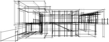 soyut mimari duvar kağıdı tasarımı, dijital konsept arkaplan 