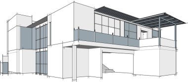 soyut mimari duvar kağıdı tasarımı, dijital konsept arkaplan 