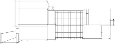 soyut mimari duvar kağıdı tasarımı, dijital konsept arkaplan 